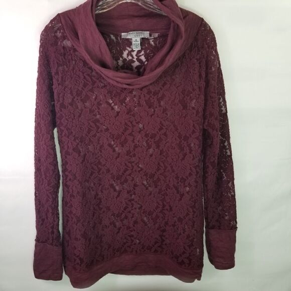 Rough Hewn long Sleeve lace top. Size M - Picture 8 of 10